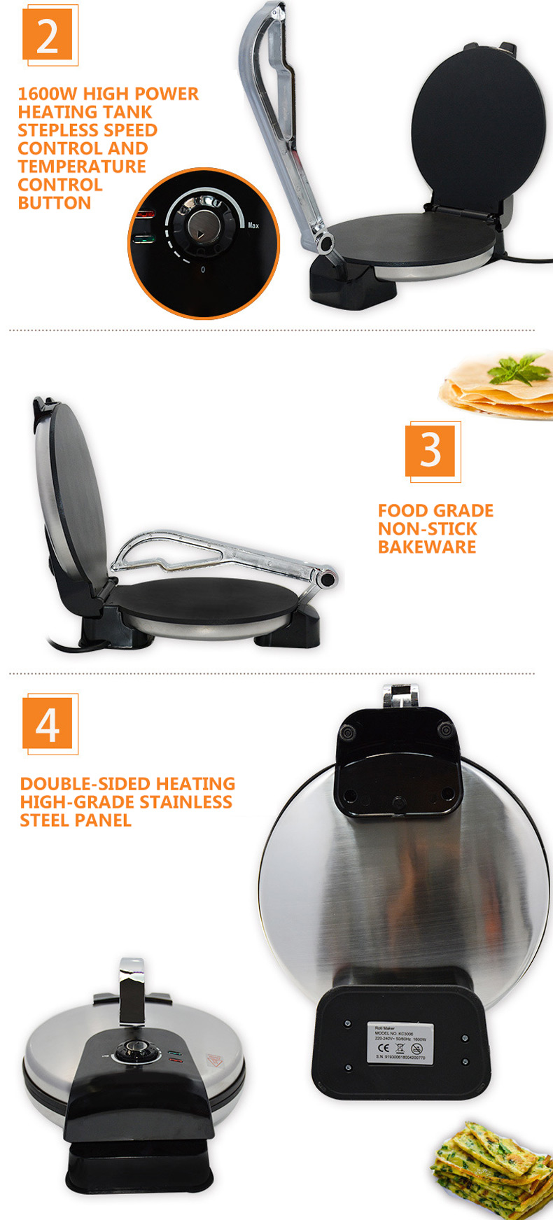 Mesin Pancake Komersial Pembua - Crepe Maker Non Stick ulasan dan harga