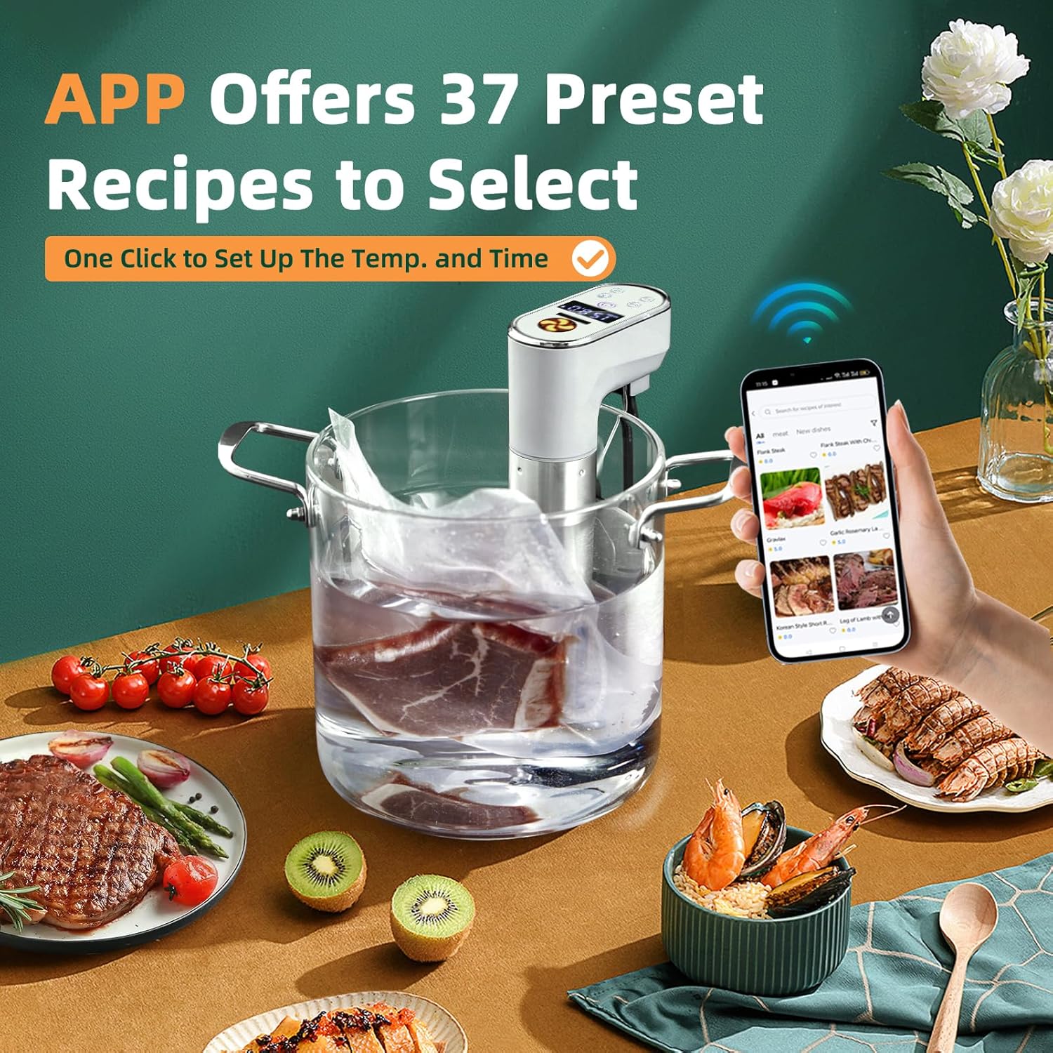 1300W WiFi Smart Sous Vide Coo - Sous Vide Immersion ulasan dan harga