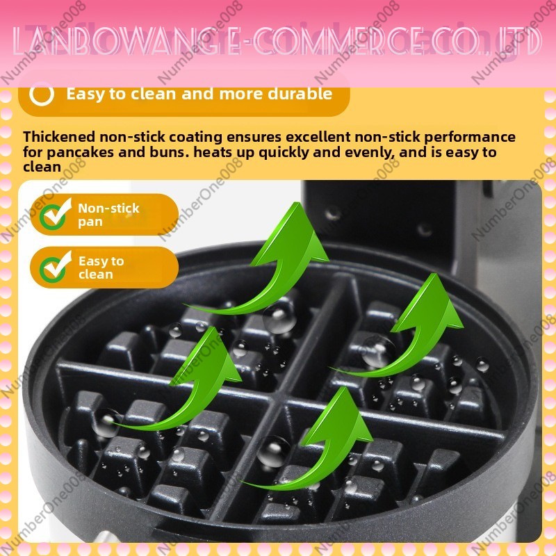 Pembuat Waffle Putar Anti Leng - Crepe Maker Non Stick ulasan dan harga