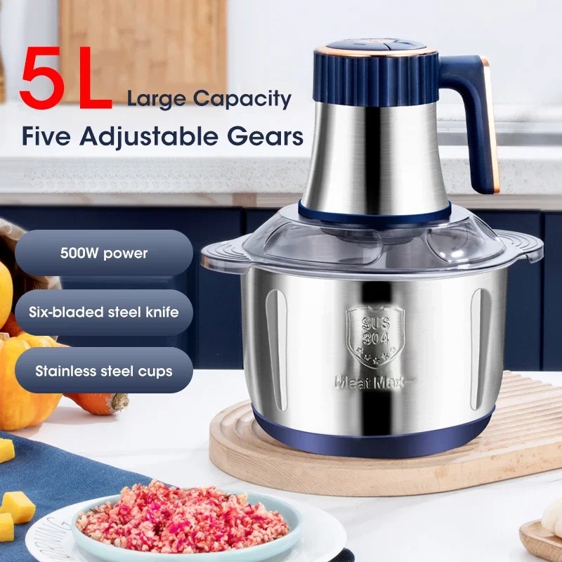 Penggiling Daging Elektrik 5L  - Food Processor Large ulasan dan harga