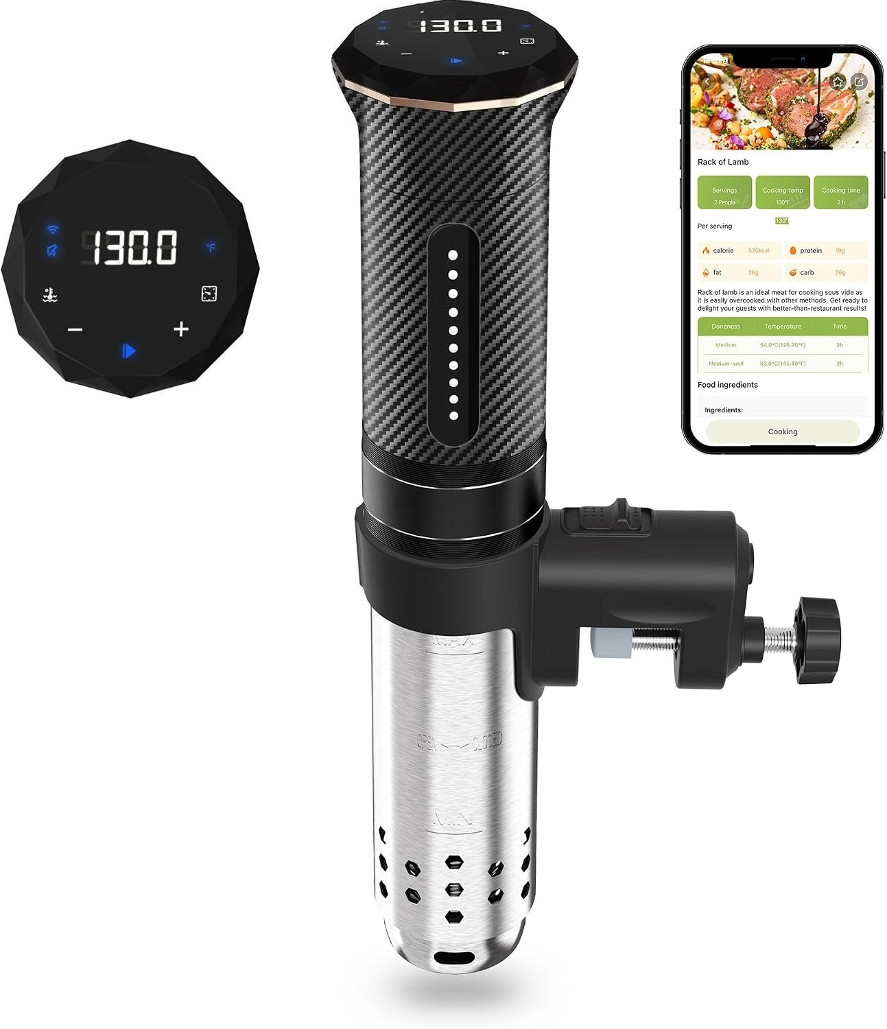1100W Carbon Black Full Stainl - Sous Vide Immersion ulasan dan harga
